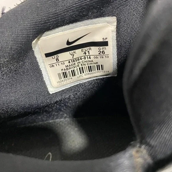 Black and blue Nike air baseball cleats  lace up men 8. SKU492#cleats - Picture 6 of 8